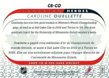 2009-10 O-Pee-Chee - Canadian Heroes #CB-CO Caroline Ouellette Back