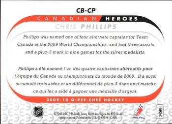 2009-10 O-Pee-Chee - Canadian Heroes #CB-CP Chris Phillips Back