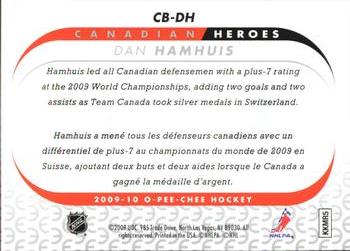 2009-10 O-Pee-Chee - Canadian Heroes #CB-DH Dan Hamhuis Back