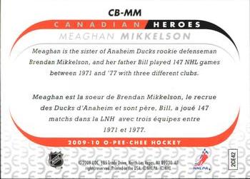 2009-10 O-Pee-Chee - Canadian Heroes #CB-MM Meaghan Mikkelson Back