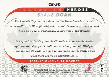 2009-10 O-Pee-Chee - Canadian Heroes #CB-SD Shane Doan Back