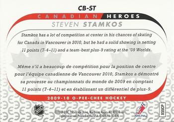 2009-10 O-Pee-Chee - Canadian Heroes #CB-ST Steven Stamkos Back