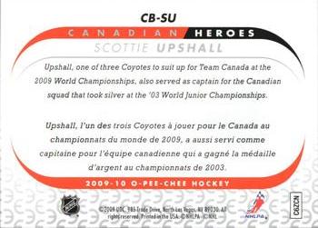 2009-10 O-Pee-Chee - Canadian Heroes #CB-SU Scottie Upshall Back