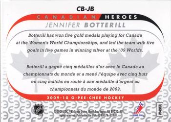 2009-10 O-Pee-Chee - Canadian Heroes #CB-JB Jennifer Botterill Back