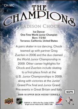 2009-10 Upper Deck - The Champions #CH-MC Madison Chock Back