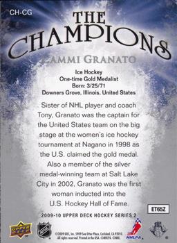 2009-10 Upper Deck - The Champions #CH-CG Cammi Granato Back
