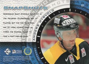 1999-00 Upper Deck Swedish Hockey League - Snapshots #S1 Anders Myrvold Back