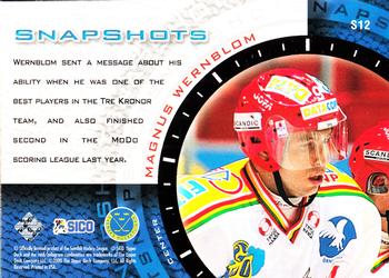 1999-00 Upper Deck Swedish Hockey League - Snapshots #S12 Magnus Wernblom Back