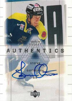 1999-00 Upper Deck Swedish Hockey League - SHL Signatures #SG Stefan Gustavsson Front