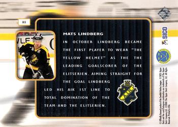 1999-00 Upper Deck Swedish Hockey League - Hands of Gold #H1 Mats Lindberg Back