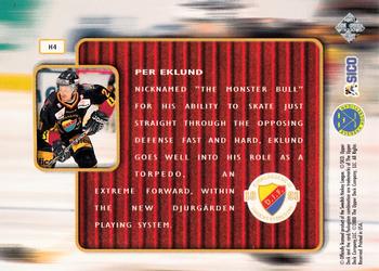 1999-00 Upper Deck Swedish Hockey League - Hands of Gold #H4 Per Eklund Back