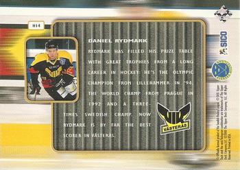 1999-00 Upper Deck Swedish Hockey League - Hands of Gold #H14 Daniel Rydmark Back