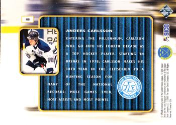 1999-00 Upper Deck Swedish Hockey League - Hands of Gold #H8 Anders Carlsson Back
