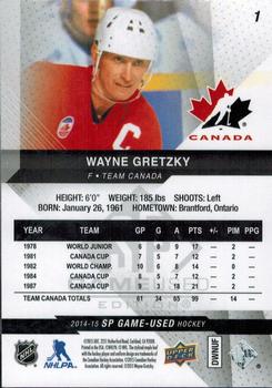 2014-15 SP Game Used #1 Wayne Gretzky Back