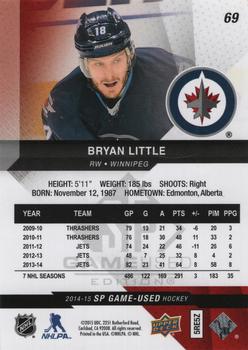 2014-15 SP Game Used #69 Bryan Little Back