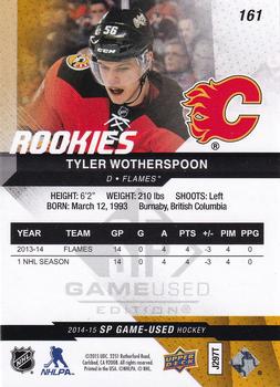 2014-15 SP Game Used #161 Tyler Wotherspoon Back