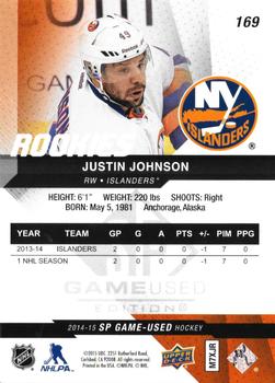 2014-15 SP Game Used #169 Justin Johnson Back