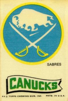 1974-75 Topps Cloth Stickers #NNO Buffalo Sabres Front