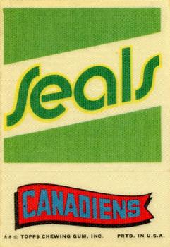 1974-75 Topps Cloth Stickers #NNO California Golden Seals Front