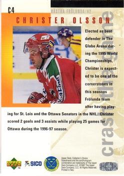 1997-98 Collector's Choice Swedish - You Crash the Game Exchange #C4 Christer Olsson Back
