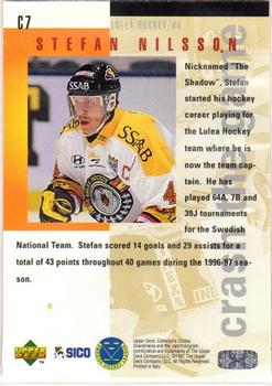 1997-98 Collector's Choice Swedish - You Crash the Game Exchange #C7 Stefan Nilsson Back