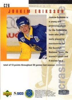 1997-98 Collector's Choice Swedish - You Crash the Game Exchange #C26 Joakim Eriksson Back