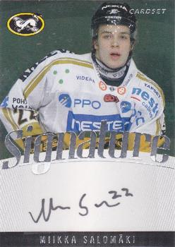2011-12 Cardset Finland - Signature #NNO Miikka Salomäki Front