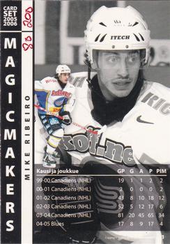 2005-06 Cardset Finland - Magicmakers Holo-Gold #1 Mike Ribeiro Back