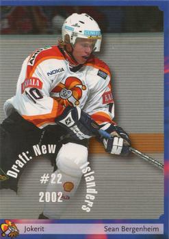 2002-03 Cardset Finland #158 Sean Bergenheim Front