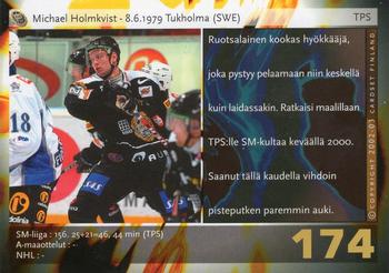 2002-03 Cardset Finland #174 Michael Holmqvist Back