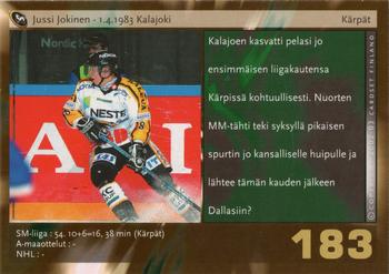 2002-03 Cardset Finland #183 Jussi Jokinen Back