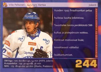 2002-03 Cardset Finland #244 Ville Peltonen Back