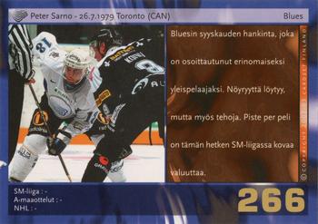 2002-03 Cardset Finland #266 Peter Sarno Back