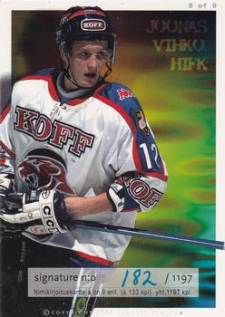 2002-03 Cardset Finland - Signatures Series 2 #NNO Joonas Vihko Back