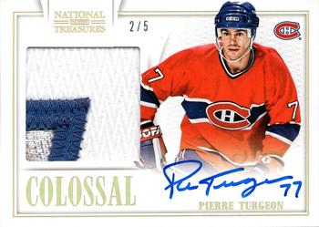 2013-14 Panini National Treasures - Colossal Patch Autograph #CO-PT Pierre Turgeon Front