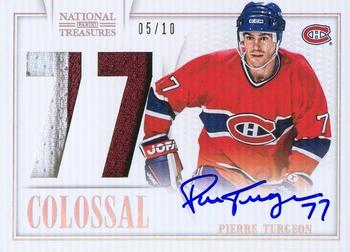 2013-14 Panini National Treasures - Colossal Prime Number Die Cut Autograph #CO-PT Pierre Turgeon Front