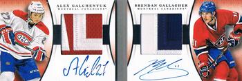 2013-14 Panini National Treasures - Dual Rookie Jumbo Patch Autographs #DR-GG Alex Galchenyuk / Brendan Gallagher Front