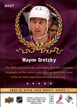 2009-10 Upper Deck - Ambassadors of the Game #AG27 Wayne Gretzky Back