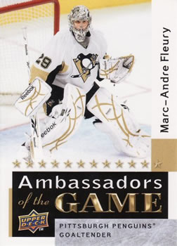 2009-10 Upper Deck - Ambassadors of the Game #AG48 Marc-Andre Fleury Front