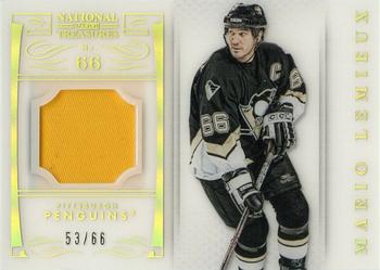 2013-14 Panini National Treasures - Numbers Patch #66 Mario Lemieux Front