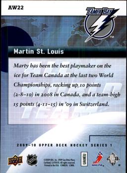 2009-10 Upper Deck - All World Team #AW22 Martin St. Louis Back