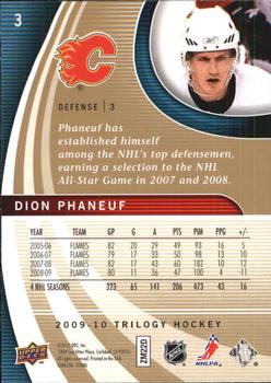 2009-10 Upper Deck Trilogy #3 Dion Phaneuf Back