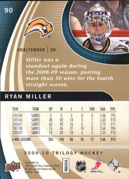 2009-10 Upper Deck Trilogy #90 Ryan Miller Back
