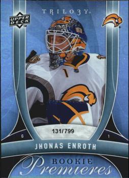 2009-10 Upper Deck Trilogy #124 Jhonas Enroth Front