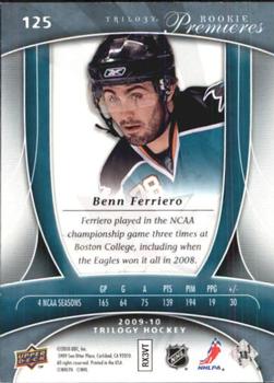 2009-10 Upper Deck Trilogy #125 Benn Ferriero Back
