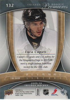 2009-10 Upper Deck Trilogy #132 Luca Caputi Back