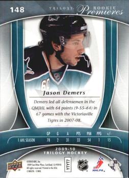 2009-10 Upper Deck Trilogy #148 Jason Demers Back