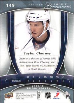 2009-10 Upper Deck Trilogy #149 Taylor Chorney Back