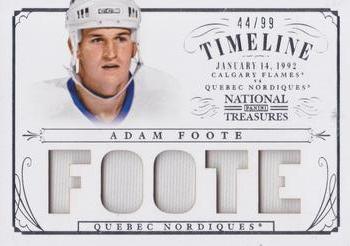2013-14 Panini National Treasures - Timeline Jerseys #T-AF Adam Foote Front