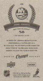 2009-10 Upper Deck Champ's #138 Jesse Joensuu Back